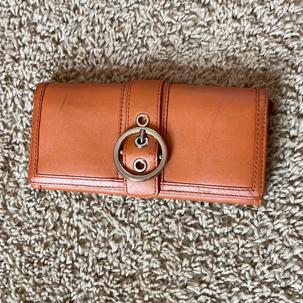 Orange Coach wallet